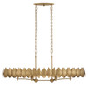 Varaluz - 560N06BK - Six Light Pendant - Petal Reign - Brass Kisser