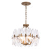 Varaluz - 557S04HG - Four Light Semi-Flush Mount - Aurora - Havana Gold