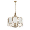 Varaluz - 556P05BK - Five Light Pendant - Panelist - Brass Kisser