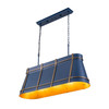 Varaluz - 536N04FBBRZ - Four Light Linear Pendant - Brasserie - French Blue/Heritage Bronze