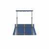 Varaluz - 536N03FBBRZ - Three Light Linear Pendant - Brasserie - French Blue/Heritage Bronze