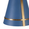 Varaluz - 536M01FBBRZ - One Light Pendant - Brasserie - French Blue/Heritage Bronze