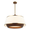 Varaluz - 520P06SBW - Six Light Pendant - Desert Flyer - Satin Brass/Medium Walnut