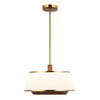 Varaluz - 520P03SBW - Three Light Convertible Pendant/Semi-Flush - Desert Flyer - Satin Brass/Medium Walnut