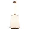 Varaluz - 520F03SBW - Three Light Foyer Pendant - Desert Flyer - Satin Brass/Medium Walnut