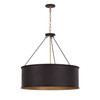 Varaluz - 323P05DBFG - Five Light Pendant - Cannery - Dark Bronze / French Gold