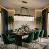 Varaluz - 309N10MBFG - Ten Light Linear Pendant - Matrix - Matte Black/French Gold