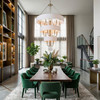 Varaluz - 270P15BK - 15 Light Pendant - Barcelona - Brass Kisser