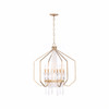Varaluz - 270P07BK - Seven Light Pendant - Barcelona - Brass Kisser