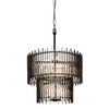 Varaluz - 393C10MBFG - Ten Light Chandelier - Park Row - Matte Black/French Gold