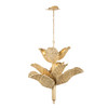 Varaluz - 901C09FGN - Nine Light Chandelier - Banana Leaf - French Gold/Natural Seagrass