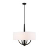 Varaluz - 503P04BLSB - Four Light Pendant - Patchwork - Black/Satin Brass