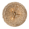 Varaluz - 502P09FGN - Nine Light Pendant - Hilton Head - French Gold/Natural Seagrass