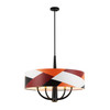 Varaluz - 501P05BLSB - Five Light Pendant - Patchwork - Black/Satin Brass/Patchwork