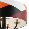 Varaluz - 501P04BLSB - Four Light Pendant - Patchwork - Black/Satin Brass/Patchwork