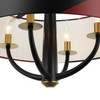 Varaluz - 501P04BLSB - Four Light Pendant - Patchwork - Black/Satin Brass/Patchwork