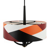 Varaluz - 501P04BLSB - Four Light Pendant - Patchwork - Black/Satin Brass/Patchwork