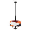Varaluz - 501P03BLSB - Three Light Pendant - Patchwork - Black/Satin Brass/Patchwork