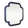 Varaluz - 455MI36A - Wall Mirror - Swiss - Dark Blue Grasscloth/Weathered Brass