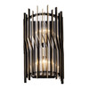 Varaluz - 393W02MBFG - Two Light Wall Sconce - Park Row - Matte Black/French Gold