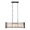 Varaluz - 393N05MBFG - Five Light Linear Pendant - Park Row - Matte Black/French Gold