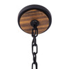 Varaluz - 387P06MBW - Six Light Pendant - Suratto - Matte Black/Medium Walnut