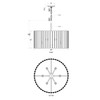 Varaluz - 387P06MBW - Six Light Pendant - Suratto - Matte Black/Medium Walnut