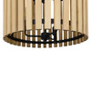 Varaluz - 387F06MBH - Six Light Foyer Pendant - Suratto - Matte Black/Honey Blonde