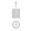 Varaluz - 387F06MBH - Six Light Foyer Pendant - Suratto - Matte Black/Honey Blonde