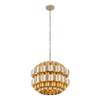 Varaluz - 382P03AGGD - Three Light Pendant - Swoon - Antique Gold/Gold Dust