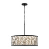 Varaluz - 381P06MBAR - Six Light Pendant - Scribble - Matte Black/Artifact