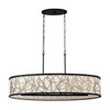Varaluz - 381N06MBAR - Six Light Linear Pendant - Scribble - Matte Black/Artifact