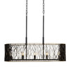 Varaluz - 380N05MBFG - Five Light Linear Pendant - Estela - Matte Black/French Gold