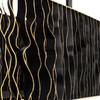Varaluz - 380N05MBFG - Five Light Linear Pendant - Estela - Matte Black/French Gold
