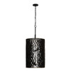 Varaluz - 380F06MBFG - Six Light Foyer Pendant - Estela - Matte Black/French Gold