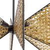 Varaluz - 379C06MBS - Six Light Chandelier - Machina - Matte Black/Sulihiya