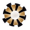 Varaluz - 372S01LMBFG - One Light Convertible Flush Mount/Wall Sconce - Daphne - Matte Black/French Gold