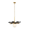 Varaluz - 372P01LMBFG - One Light Pendant - Daphne - Matte Black/French Gold