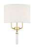 Varaluz - 368W02GOW - Two Light Wall Sconce - Secret Agent - Painted Gold/White Leather