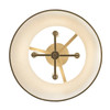 Varaluz - 364S04MWFG - Four Light Semi-Flush Mount - Coco - Matte White/French Gold