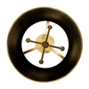 Varaluz - 364S04MBFG - Four Light Semi-Flush Mount - Coco - Matte Black/French Gold