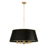 Varaluz - 364P08MBFG - Eight Light Pendant - Coco - Matte Black/French Gold