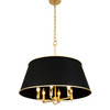 Varaluz - 364P06MBFG - Six Light Pendant - Coco - Matte Black/French Gold
