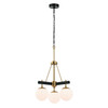 Varaluz - 352C03BLSB - Three Light Chandelier - Allie - Black/Satin Brass