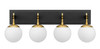 Varaluz - 352B04BLSB - Four Light Bath - Allie - Black/Satin Brass
