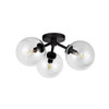 Alora - SF549315MBCL - Three Light Semi-Flush Mount - Cassia - Matte Black/Clear Glass