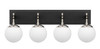 Varaluz - 352B04BLPN - Four Light Bath - Allie - Black/Polished Nickel