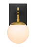 Varaluz - 352B01BLSB - One Light Bath - Allie - Black/Satin Brass