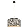 Varaluz - 348P06CB - Six Light Pendant - Kato - Carbon Black