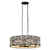 Varaluz - 348N06CB - Six Light Pendant - Kato - Carbon Black